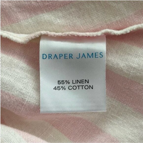 DRAPER JAMES Trisha Linen Shirtdress in Light Pink Cabana Stripe, 2X LN - Picture 10 of 11
